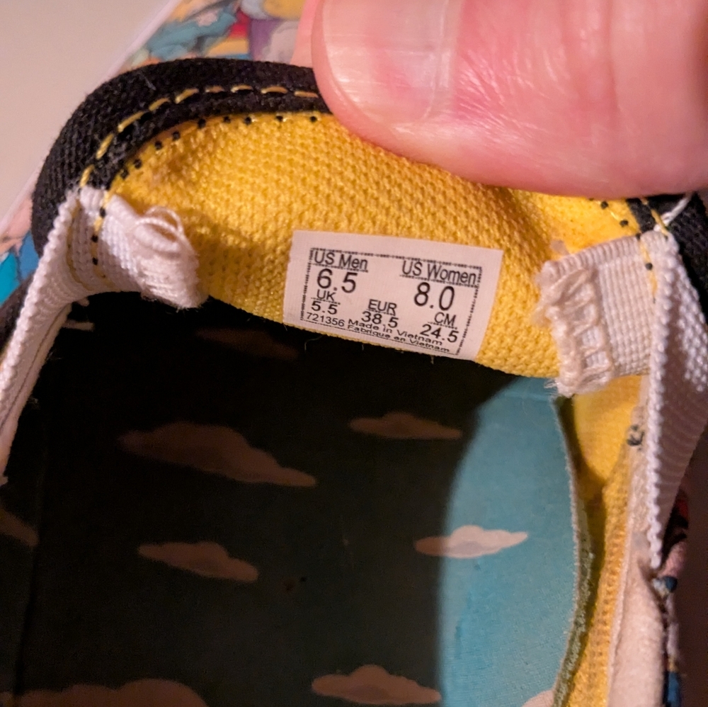 Simpsons Vans Slip Ons - Women's 8/Men's 6.5 - Picture 7 of 7